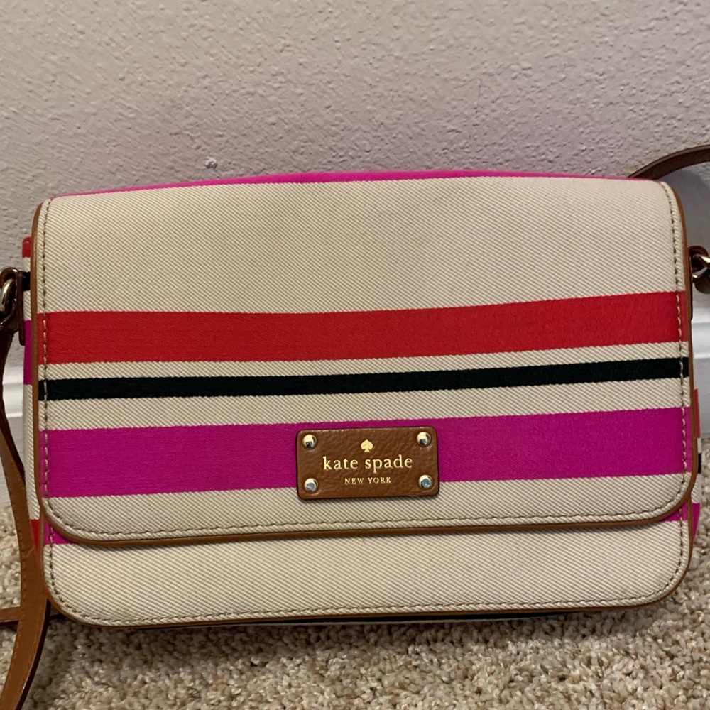 Kate Spade Tan and Pink Shoulder Bag